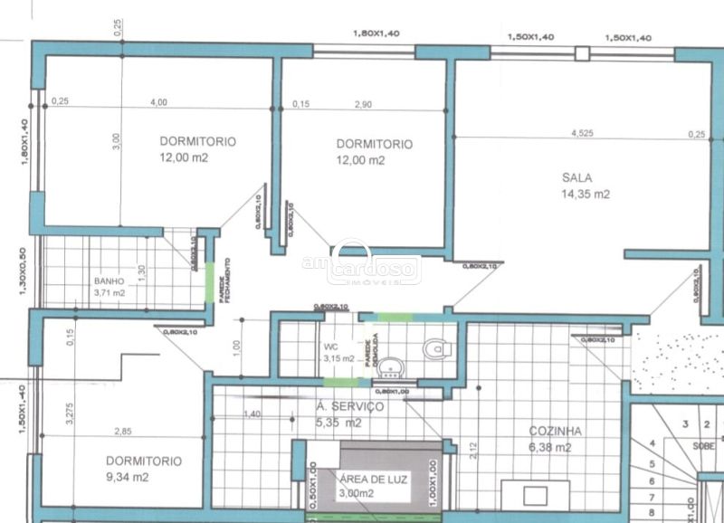Apartamento 3 quarto(s)  no bairro S�o Sebasti�o