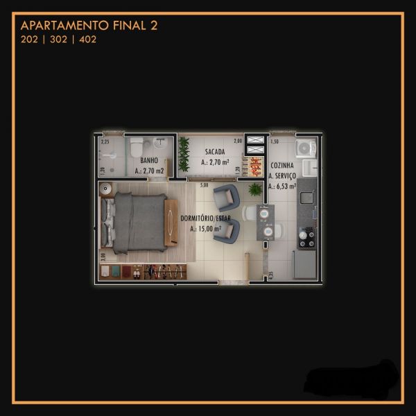 Apartamento 1 quarto  no Passo D'Areia