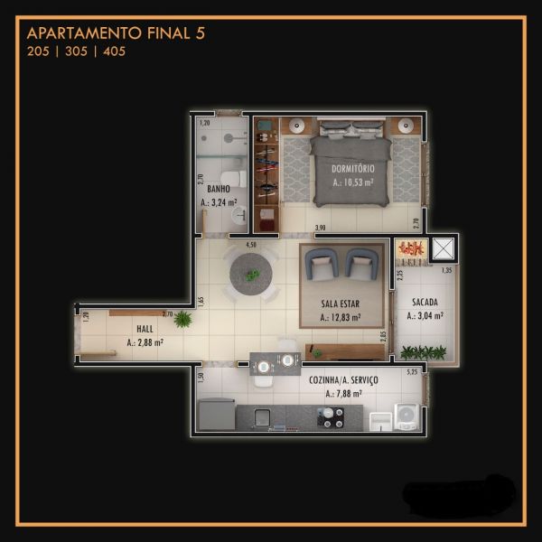 Apartamento 1 quarto  no Passo D'Areia