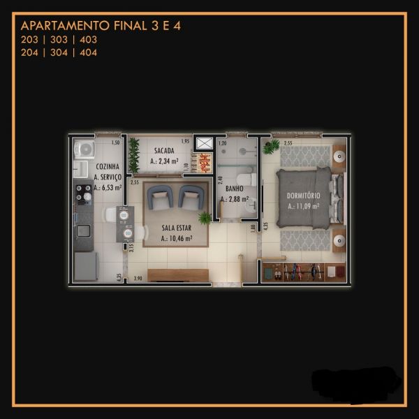 Apartamento 1 quarto  no Passo D'Areia