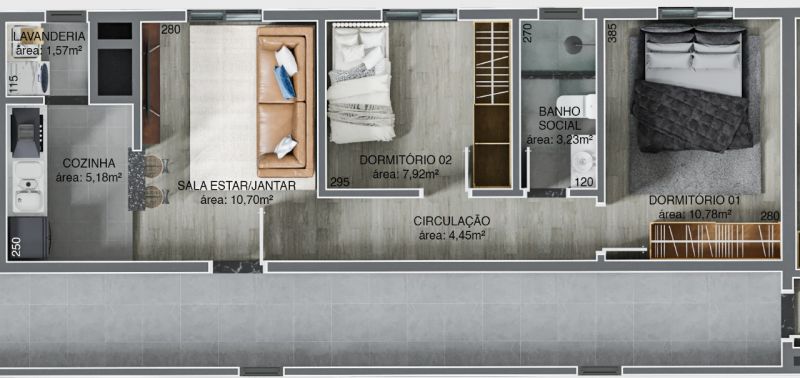 Apartamento 2 quartos  no Medianeira