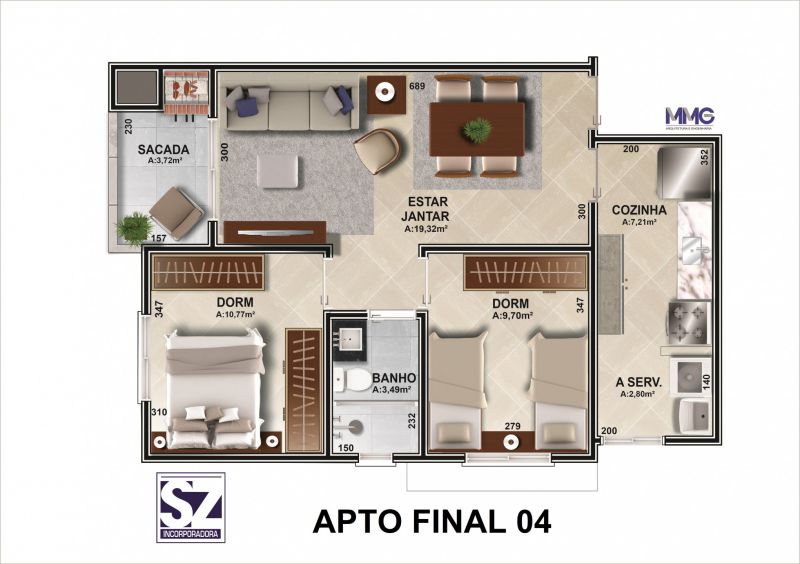 Apartamento 2 quartos  no Nossa Senhora do Rosrio