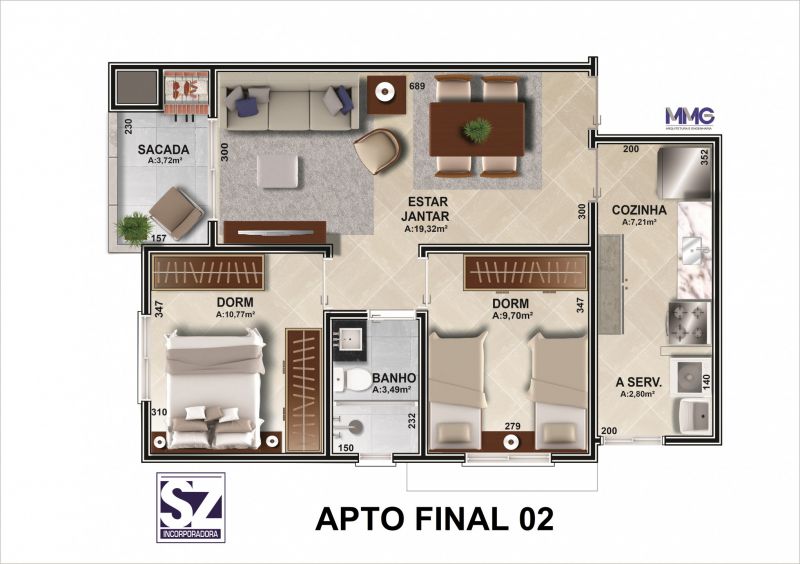 Apartamento 2 quartos  no Nossa Senhora do Rosrio