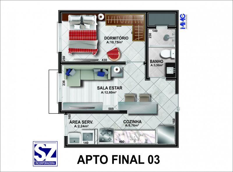Apartamento 2 quartos  no Nossa Senhora do Rosrio