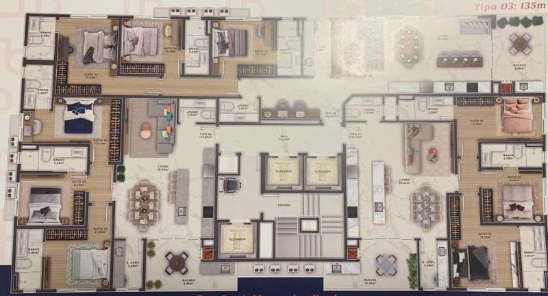 Apartamento 3 quartos no bairro Perequê