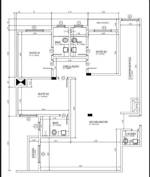 Apartamento 3 quartos no bairro Centro