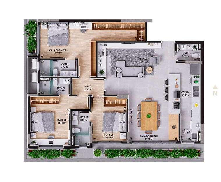 Apartamento no bairro Centro