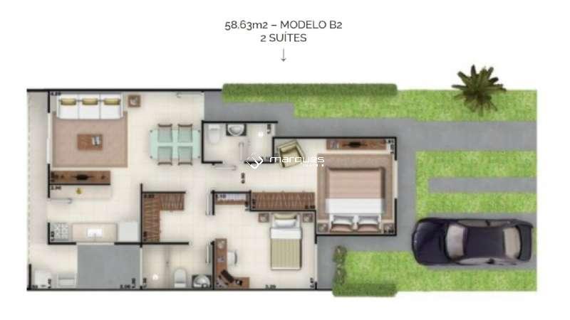 Casa 2 quartos  no bairro Três Vendas