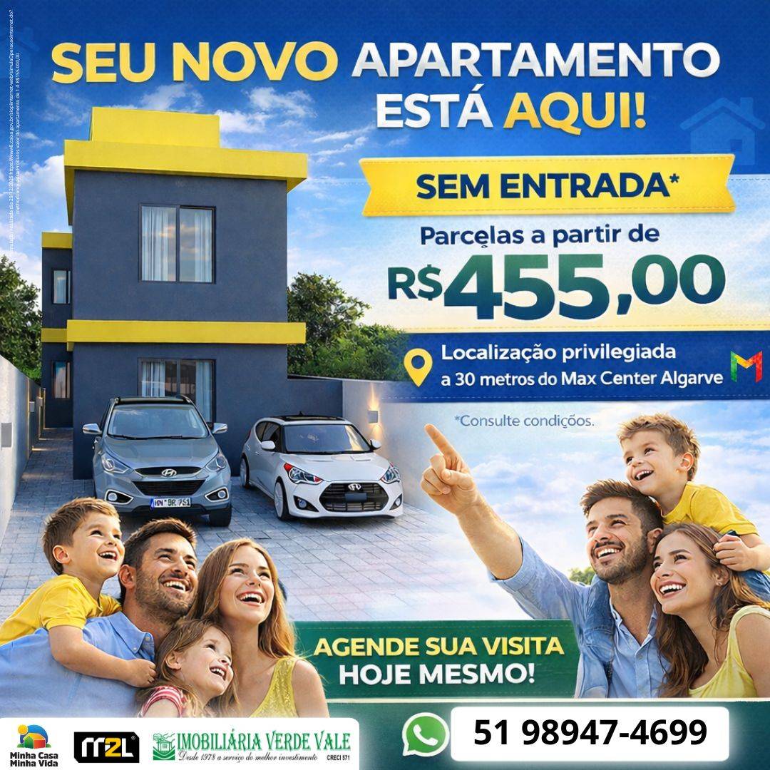 APTO 1d  no bairro Jardim Algarve em Alvorada - Imobiliária Verde Vale | Alvorada - RS 