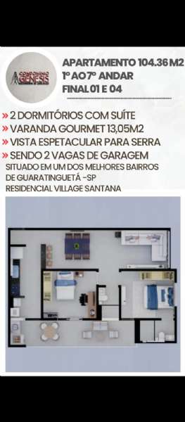 APARTAMENTO no Residencial Village Santana