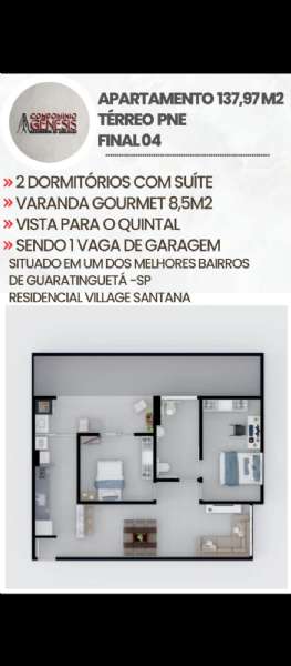 APARTAMENTO no Residencial Village Santana