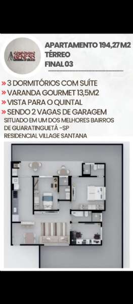 APARTAMENTO no Residencial Village Santana