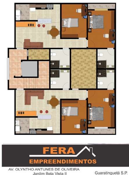 APARTAMENTO 2 quarto(s)  no Jardim Bela Vista ll